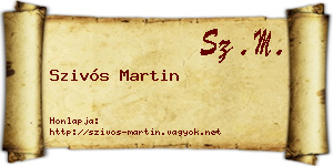 Szivós Martin névjegykártya